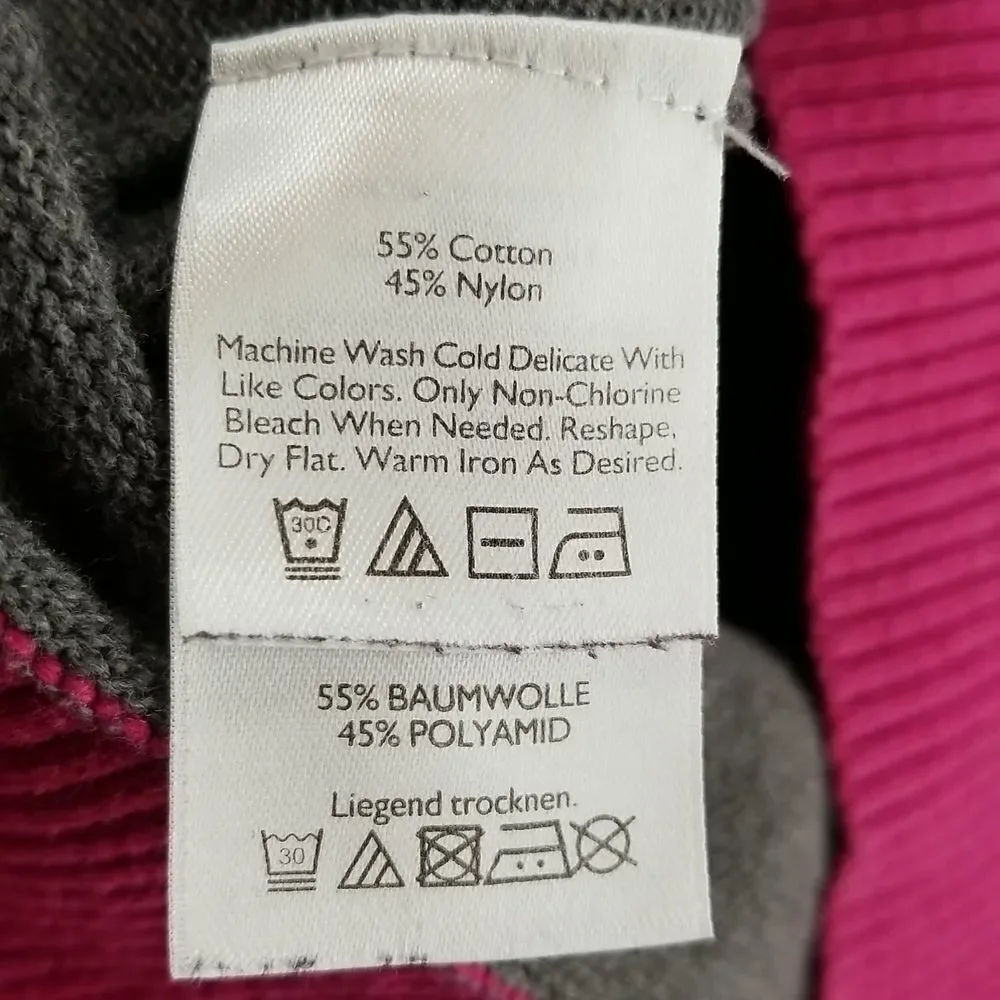 Eddie Bauer Sweater Women's Large Long Sleeve 1/2 Front Button Up Purple Grey - Picture 8 of 8